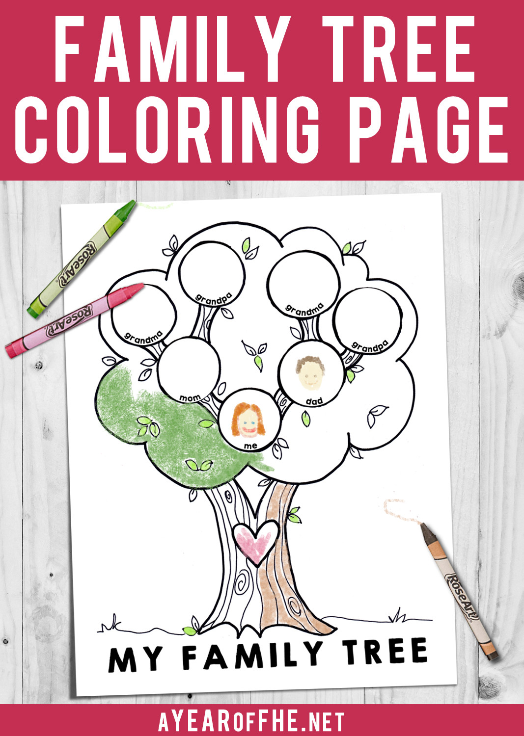 Coloring Ideas For Kids
 A Year of FHE LDS COLORING PAGE My Family Tree