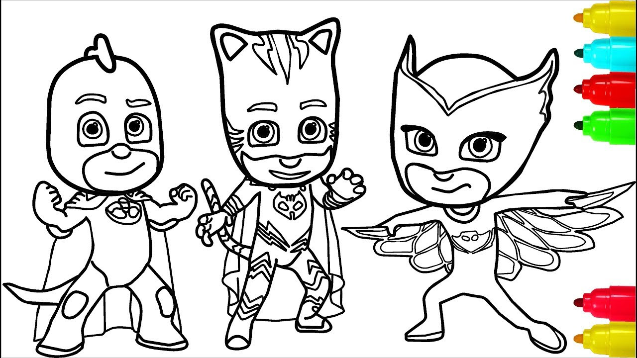 Coloring Kids
 PJ Masks Minions Coloring Pages