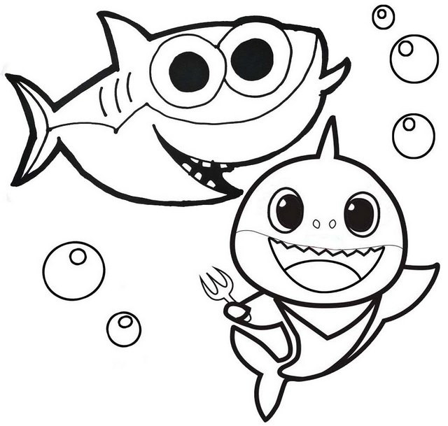 Coloring Pages Baby Shark
 Amazing Baby Shark Coloring Page