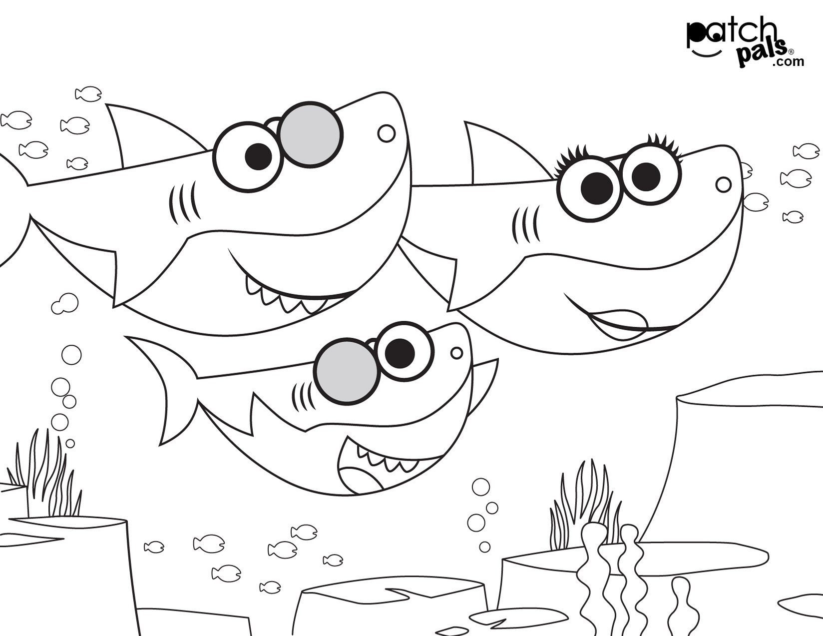 Coloring Pages Baby Shark
 Eye Patches by Patch Pals Eye Patch Puzzles
