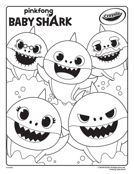 Coloring Pages Baby Shark
 Baby Shark Coloring Page