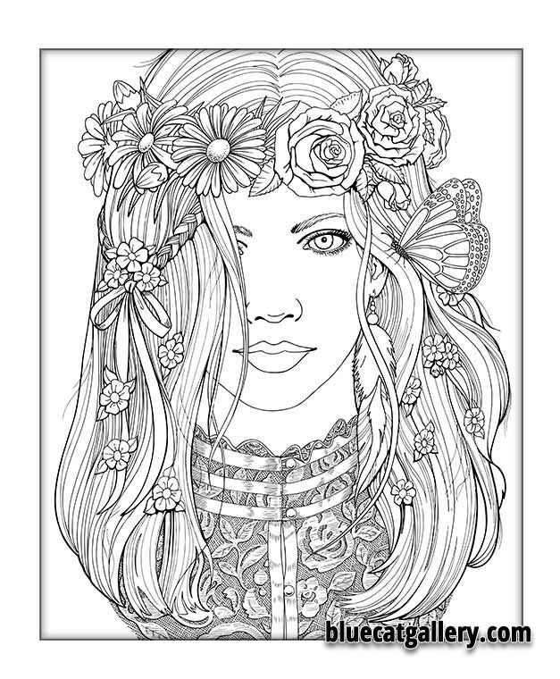 Coloring Pages For Adults People
 Color Me Beautiful Women of the World Coloring Book