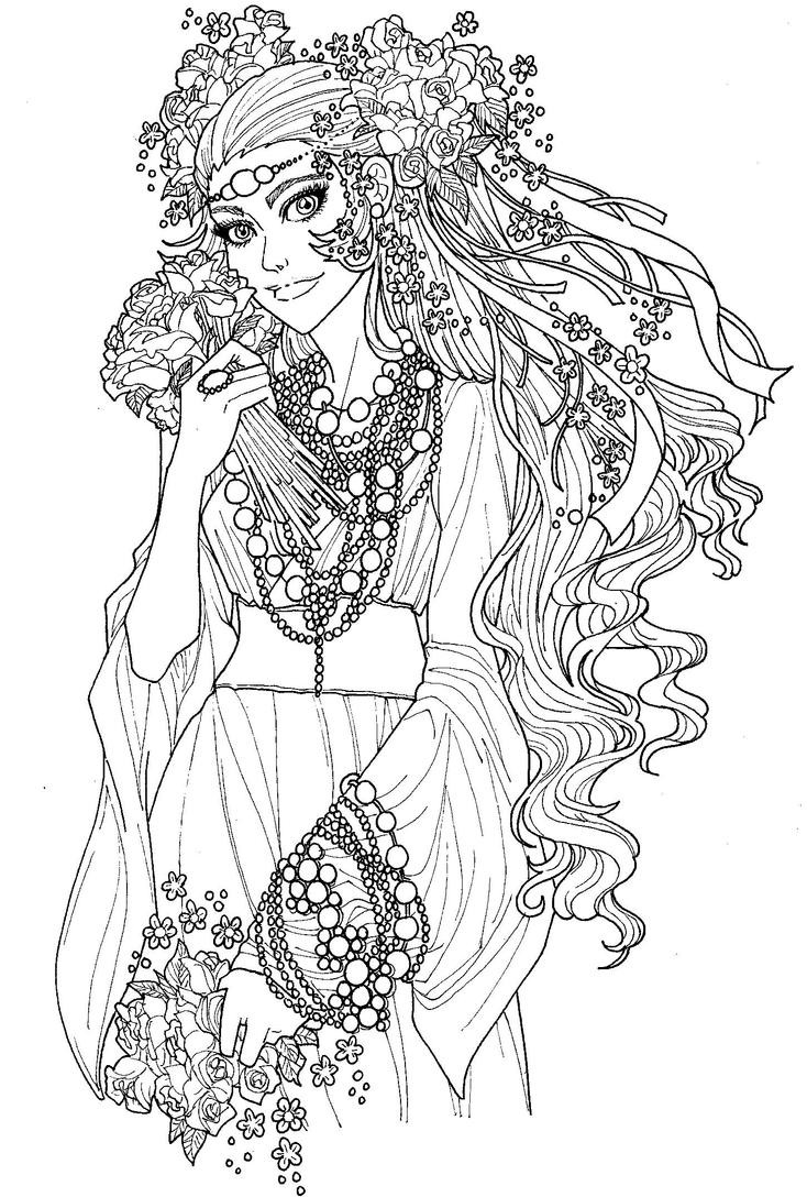 Coloring Pages For Adults People
 Flowers for Generous Heart by ashiey chan on deviantART