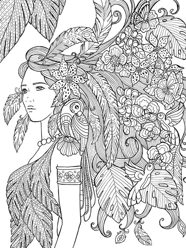 Coloring Pages For Adults People
 616 best Coloring pages portraits for grown ups images