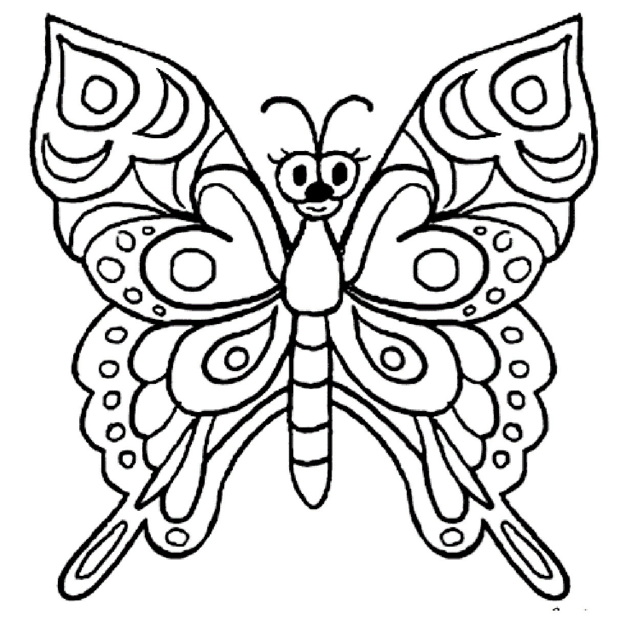 Coloring Pages For Kids Butterfly
 colours drawing wallpaper Beautiful Colour Butterflies