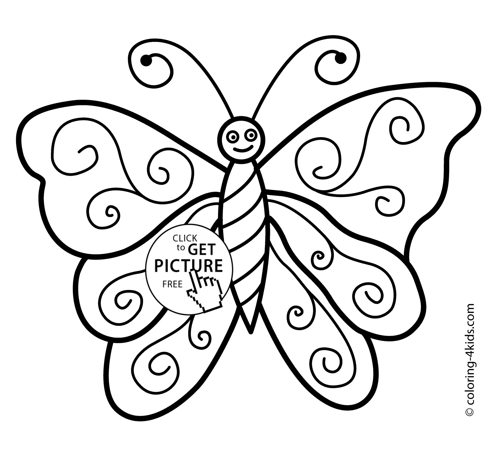 Coloring Pages For Kids Butterfly
 Butterfly coloring pages nice for kids printable free