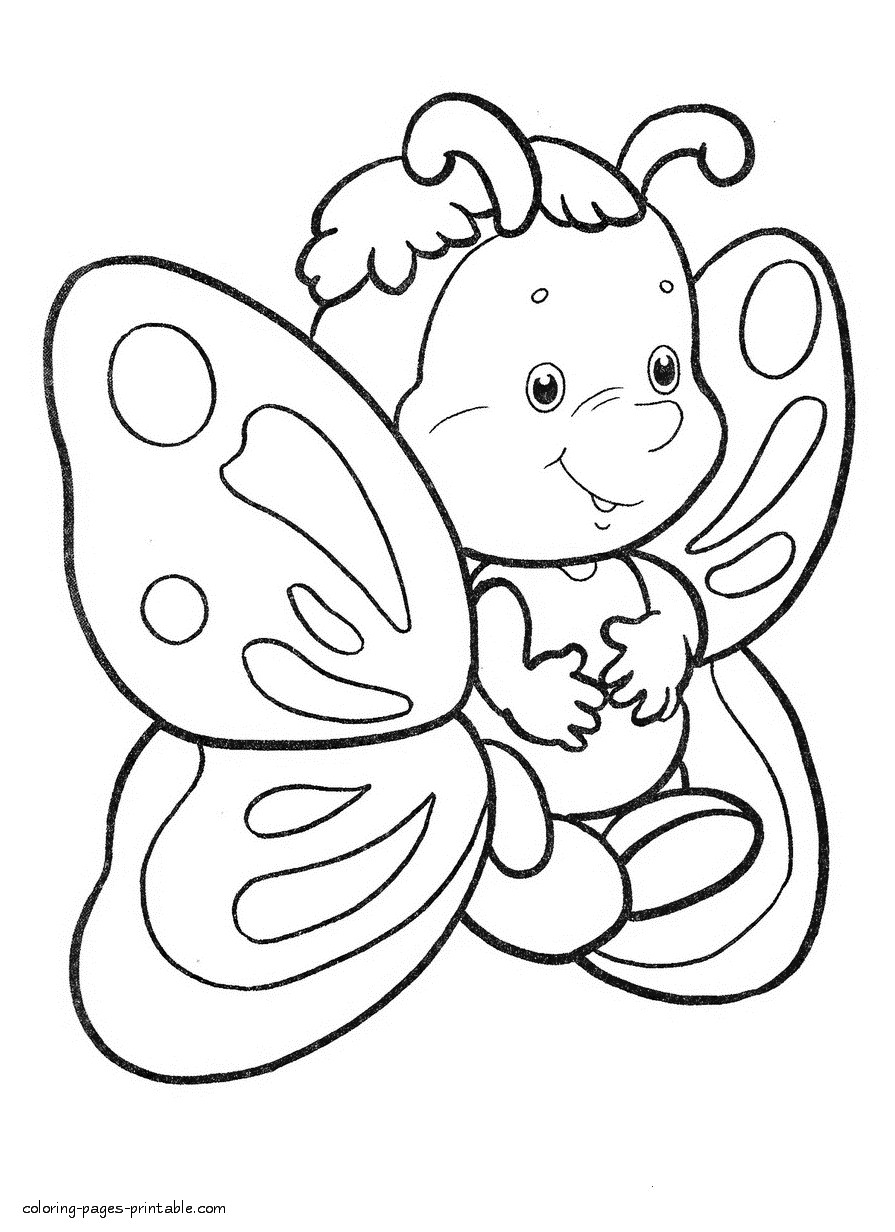 Coloring Pages For Kids Butterfly
 Cute Butterfly Coloring Pages For Adults Coloring Home