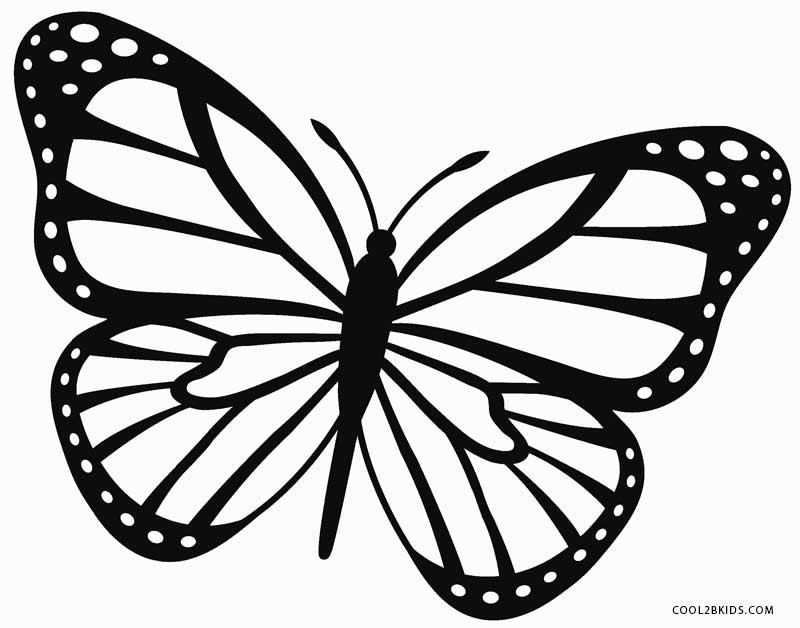 Coloring Pages For Kids Butterfly
 Printable Butterfly Coloring Pages For Kids