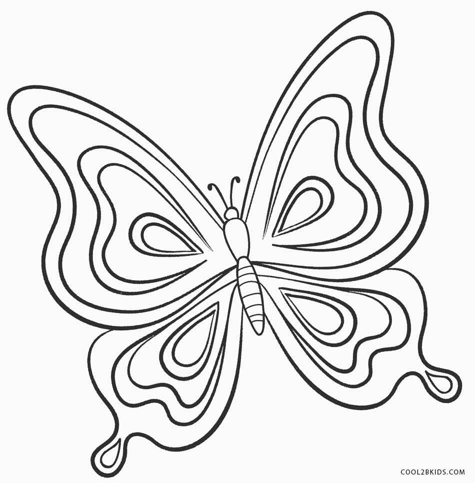Coloring Pages For Kids Butterfly
 Printable Butterfly Coloring Pages For Kids