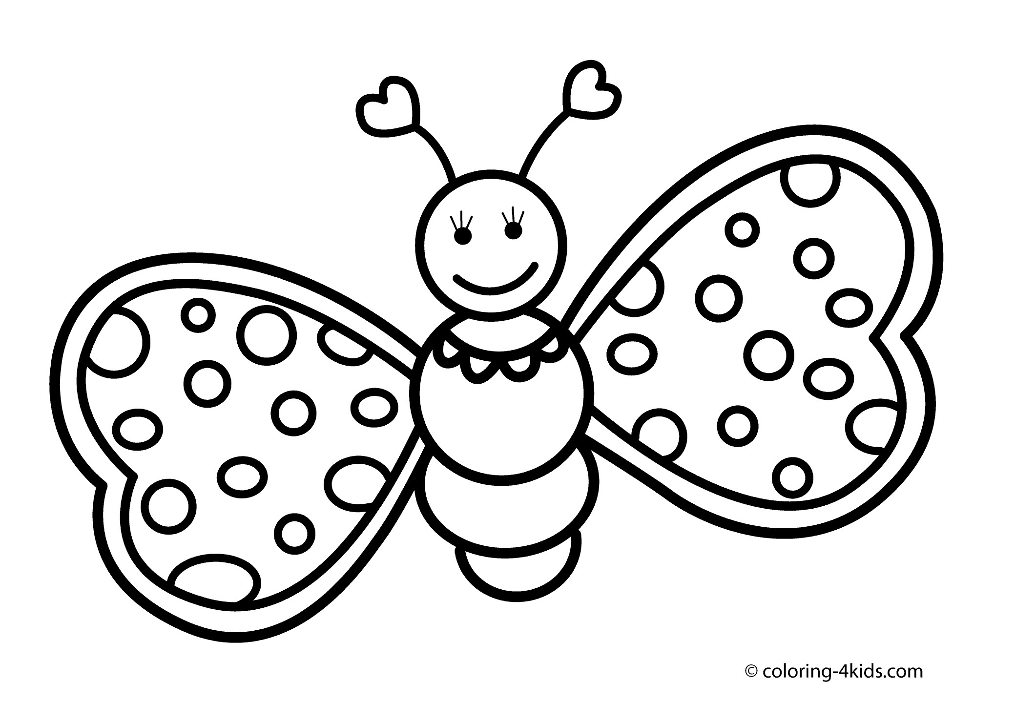 Coloring Pages For Kids Butterfly
 Free Cute Butterfly Line Drawing Download Free Clip Art