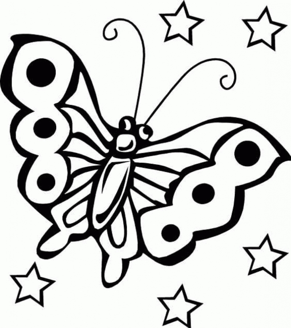 Coloring Pages For Kids Butterfly
 Free Printable Butterfly Coloring Pages For Kids