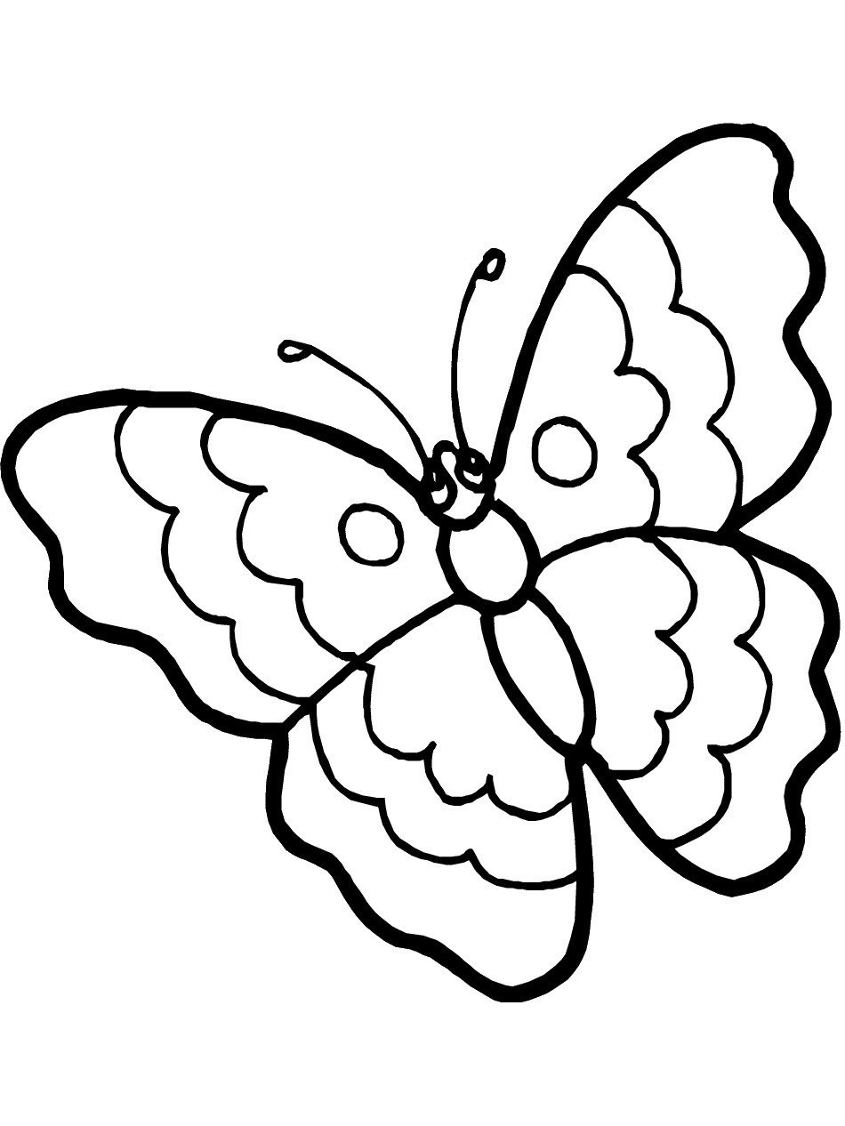 Coloring Pages For Kids Butterfly
 Free Printable Butterfly Coloring Pages For Kids