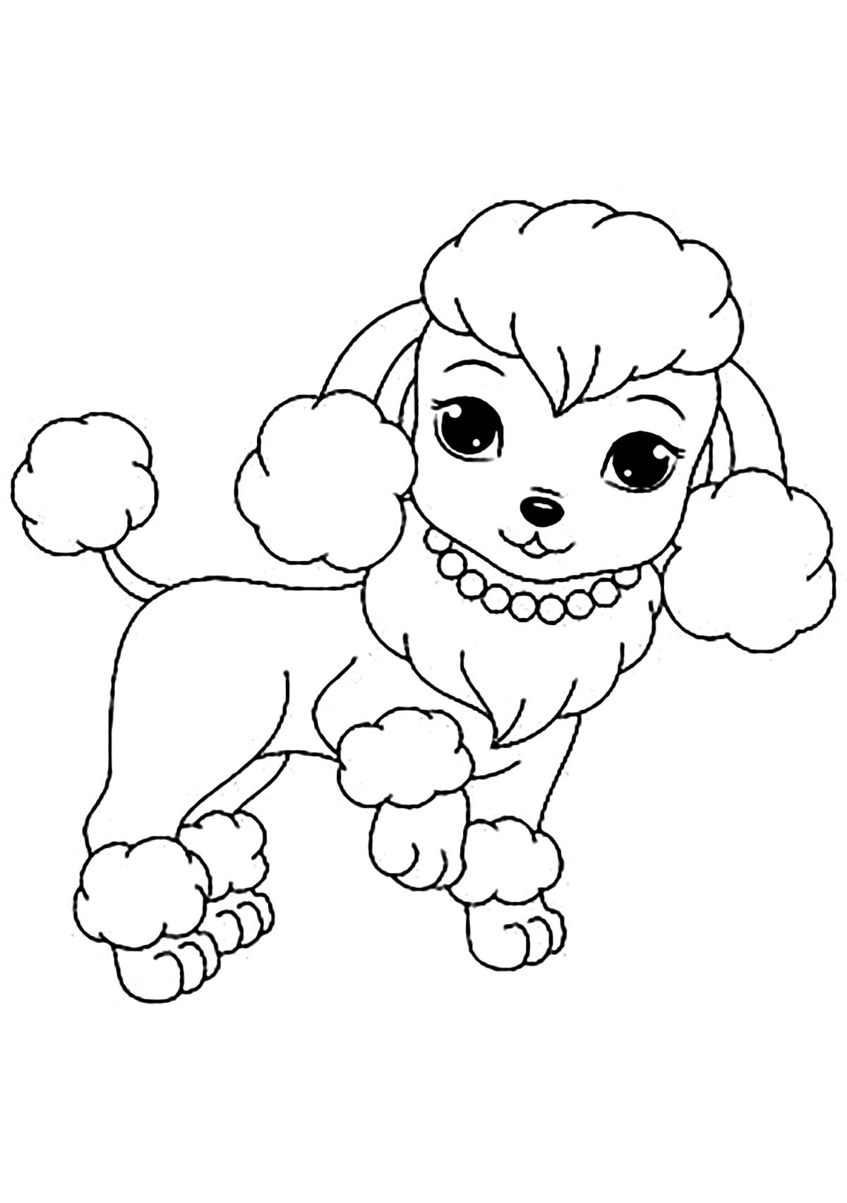 Coloring Pages For Kids Dogs
 Dog free to color for children cute female dog Dogs