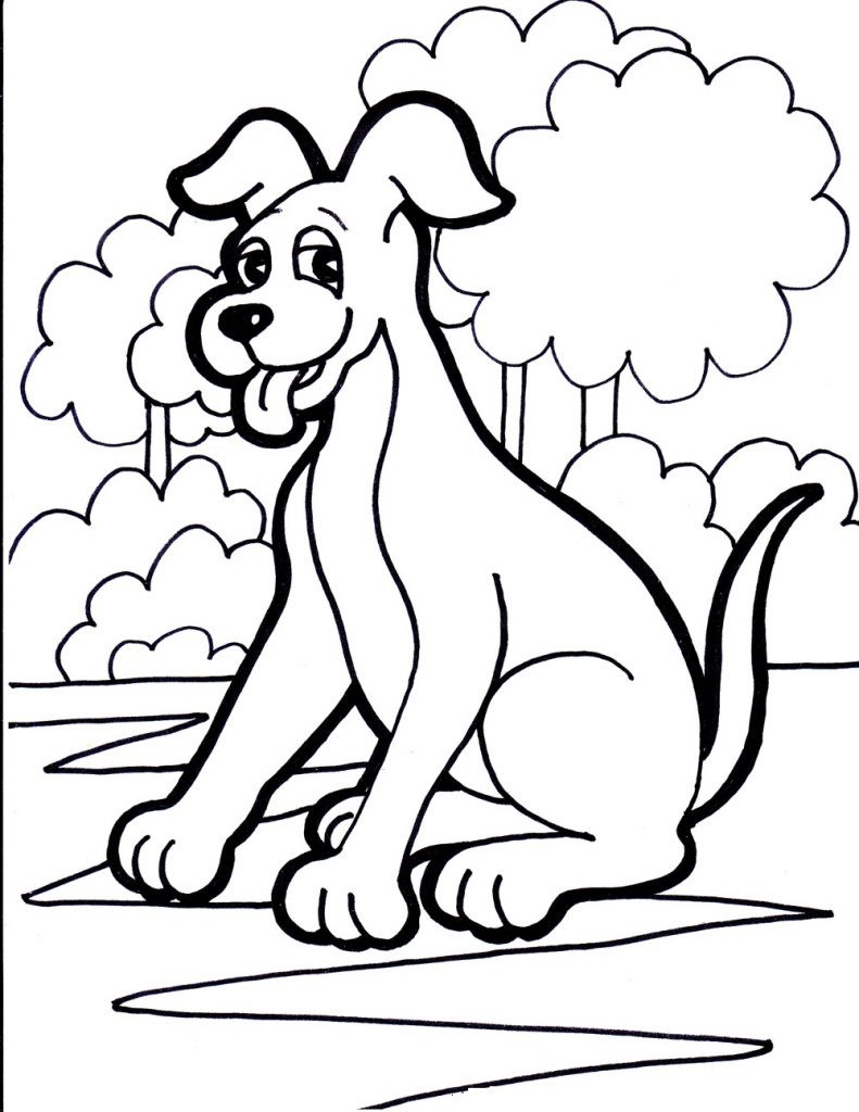 Coloring Pages For Kids Dogs
 Free Printable Dog Coloring Pages For Kids