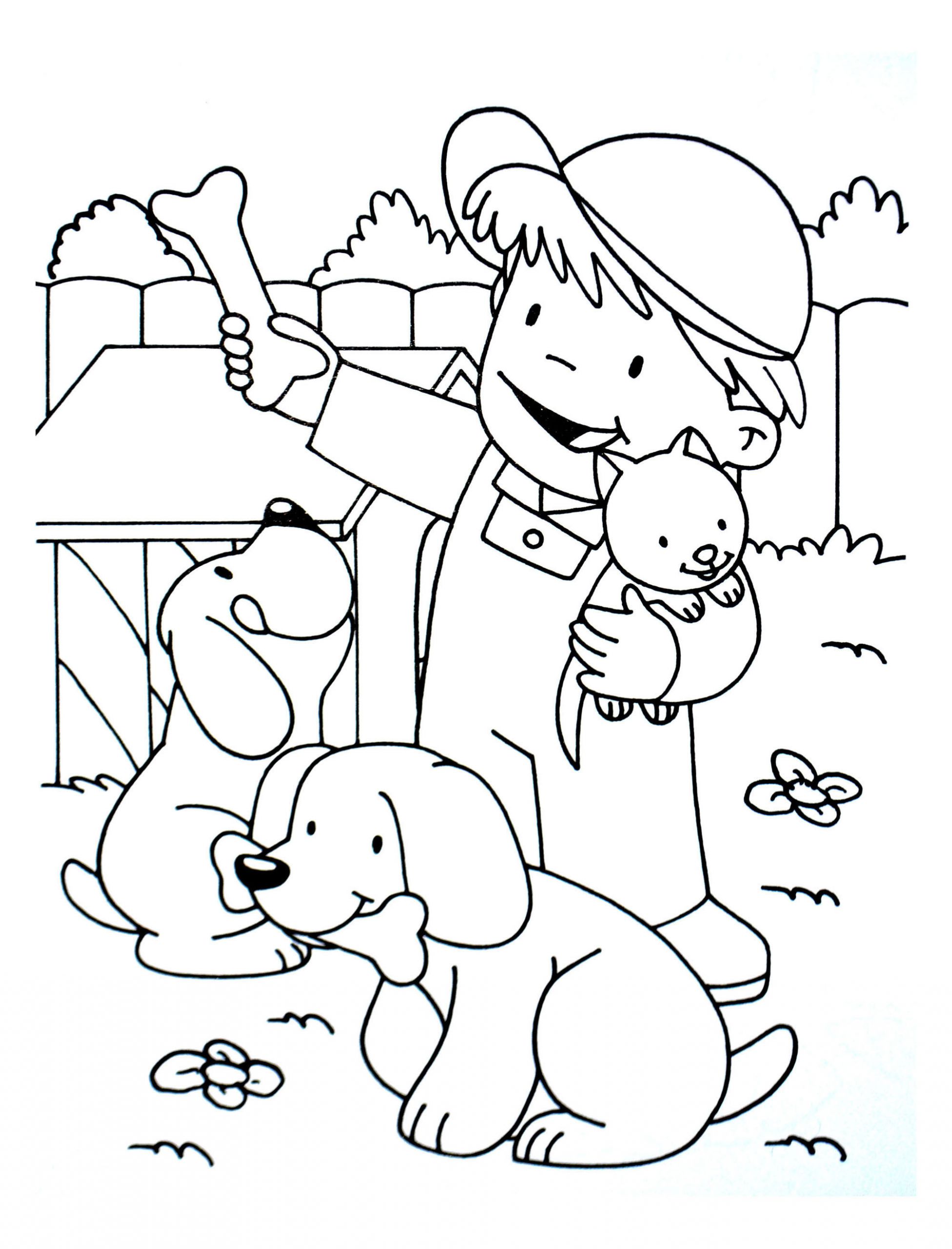 Coloring Pages For Kids Dogs
 Dog to color for children Dogs Kids Coloring Pages