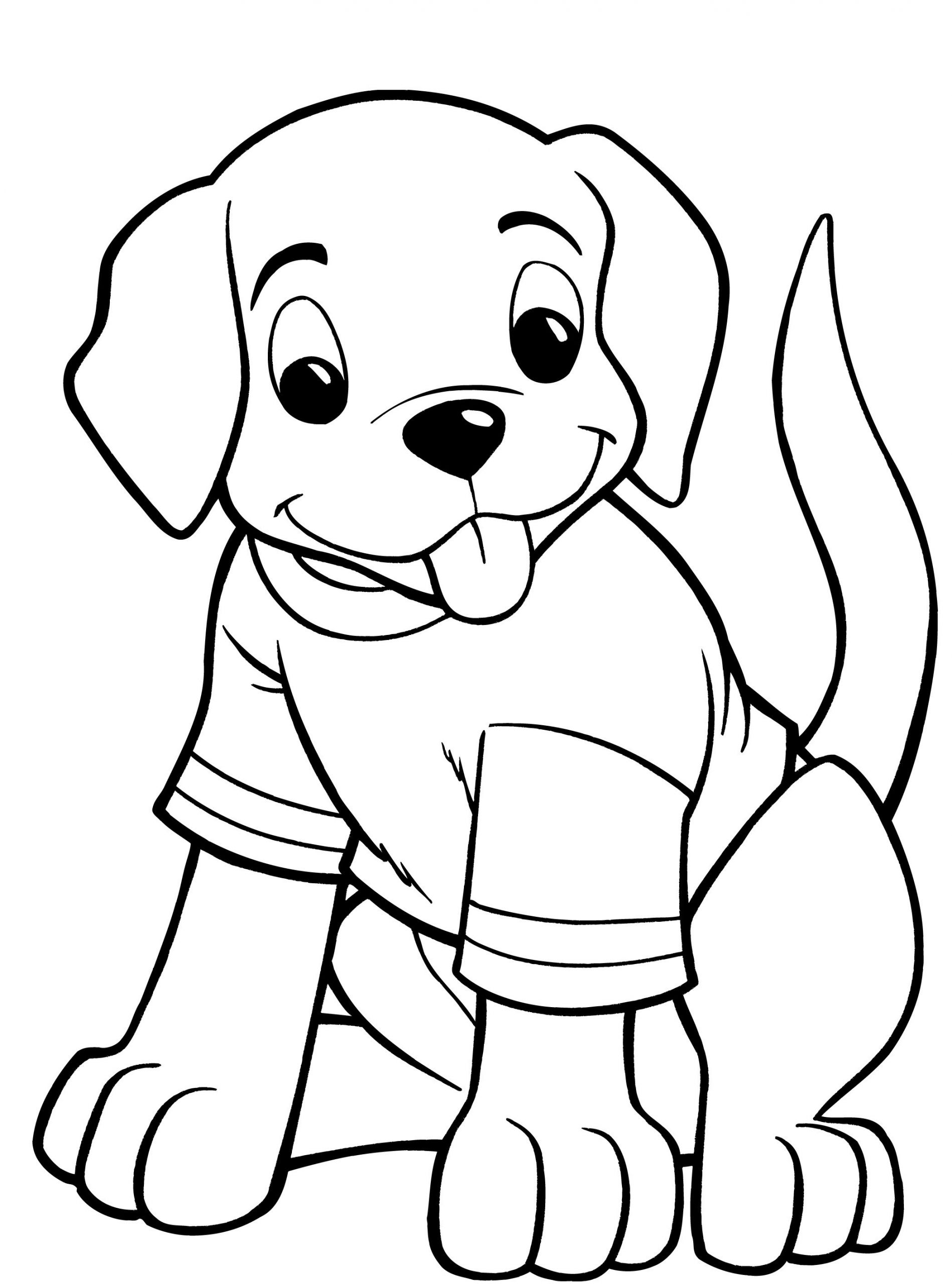 Coloring Pages For Kids Dogs
 Dog Coloring Pages For Kids Preschool and Kindergarten