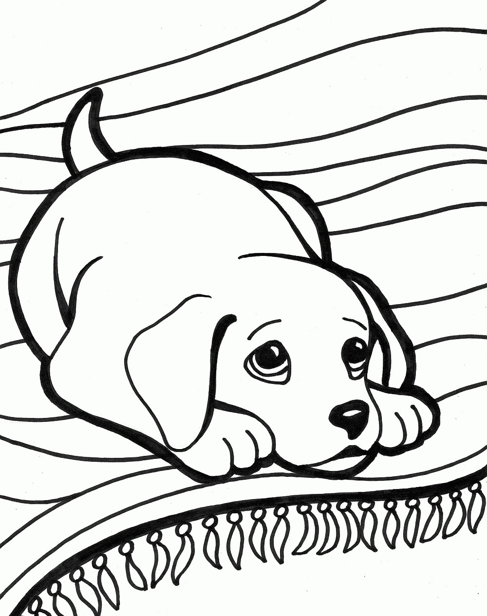 Coloring Pages For Kids Dogs
 Free Cute Dog Coloring Pages to print