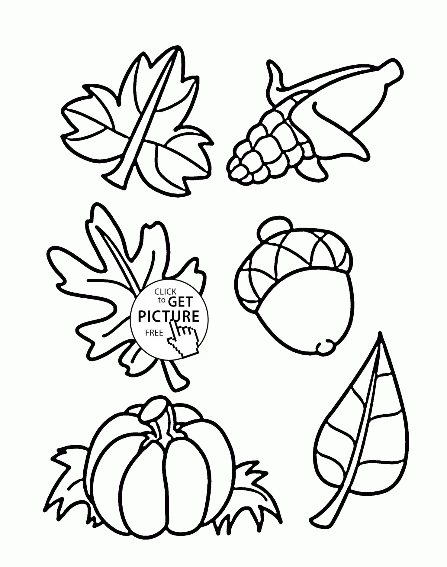 Coloring Pages For Kids Fall
 Fall Things coloring pages for kids autumn printables