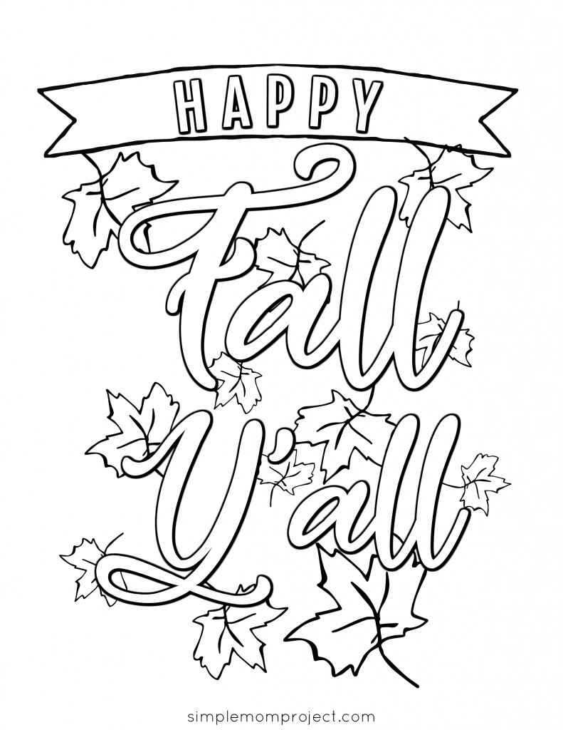 Coloring Pages For Kids Fall
 15 Fun Fall and Thanksgiving Printable Activities for