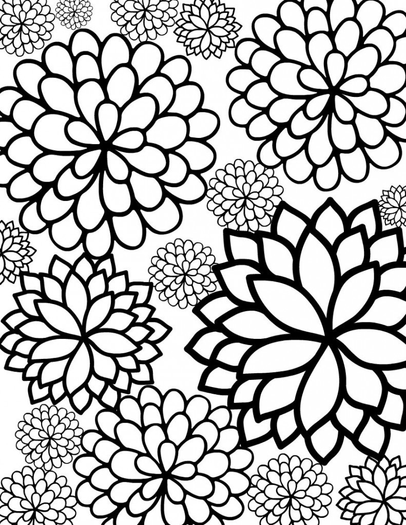 Coloring Pages For Kids Flowers
 Free Printable Flower Coloring Pages For Kids Best