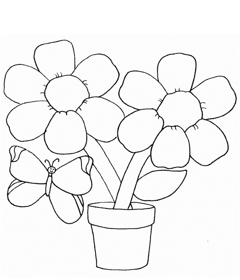 Coloring Pages For Kids Flowers
 Free Printable Flower Coloring Pages For Kids Best