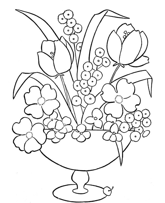 Coloring Pages For Kids Flowers
 Free Printable Flower Coloring Pages For Kids Best