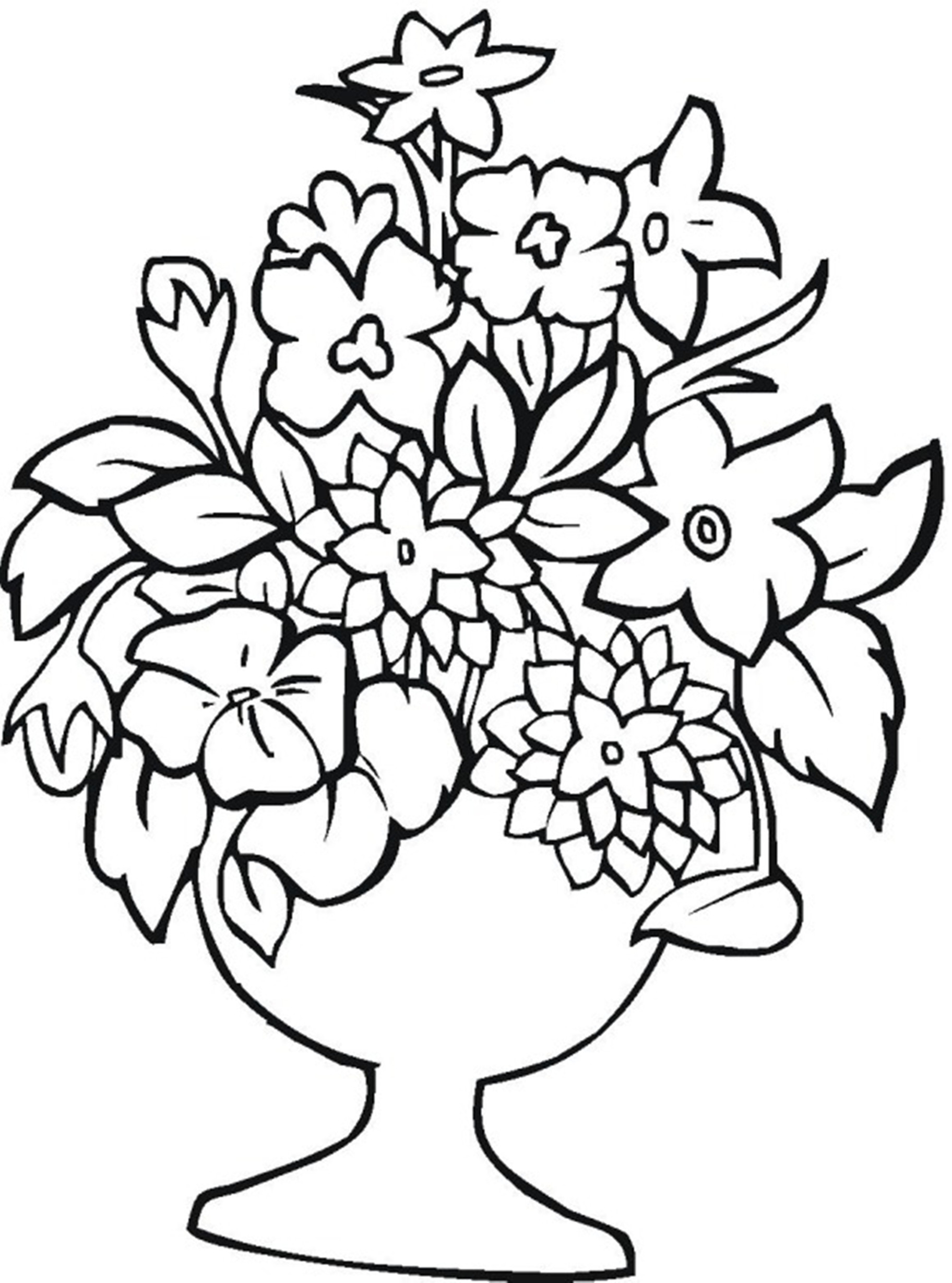 Coloring Pages For Kids Flowers
 Free Printable Flower Coloring Pages For Kids Best