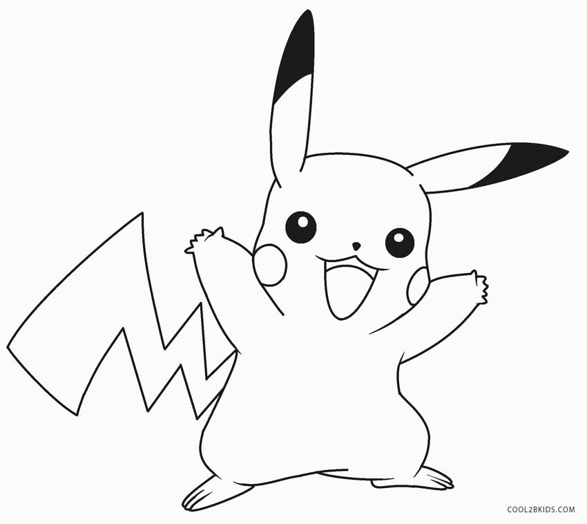 Coloring Pages For Kids Pikachu
 Printable Pikachu Coloring Pages For Kids