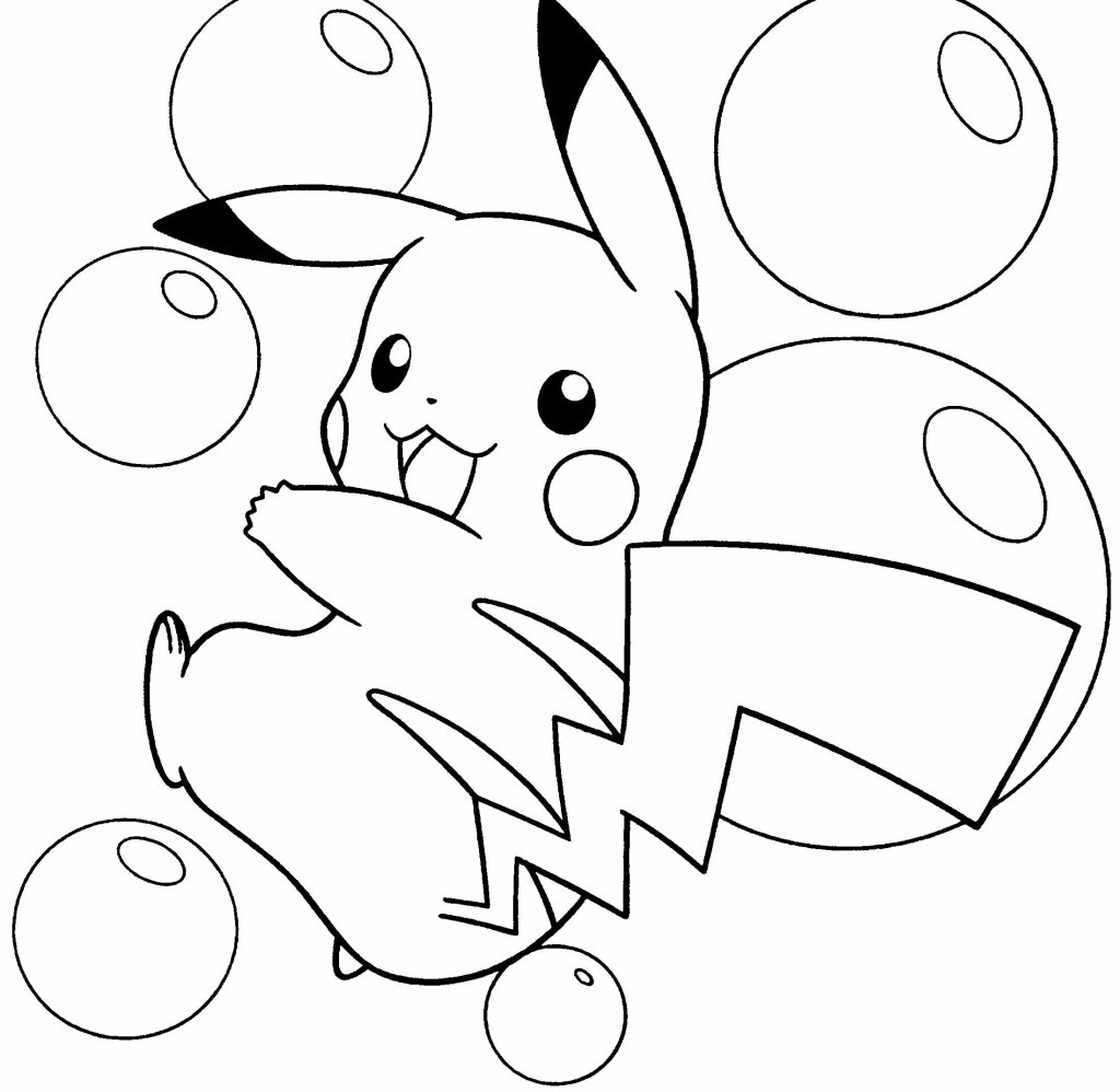 Coloring Pages For Kids Pikachu
 Pokemon thunderbolt 10 Pikachu coloring pages