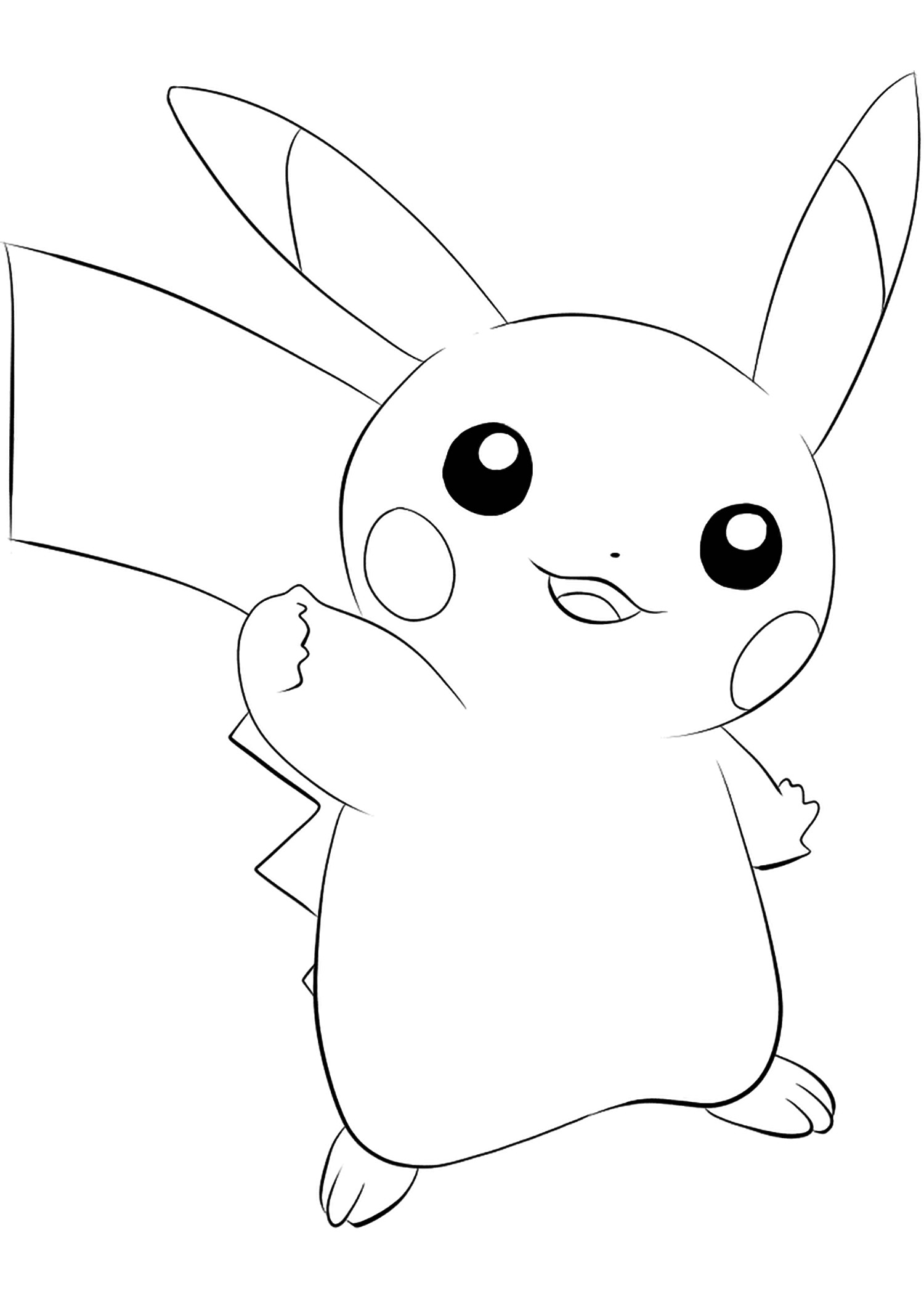 Coloring Pages For Kids Pikachu
 Pikachu No 25 Pokemon Generation I All Pokemon