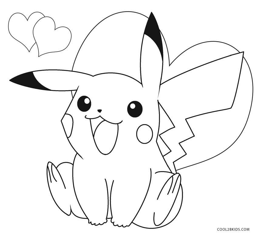 Coloring Pages For Kids Pikachu
 Printable Pikachu Coloring Pages For Kids
