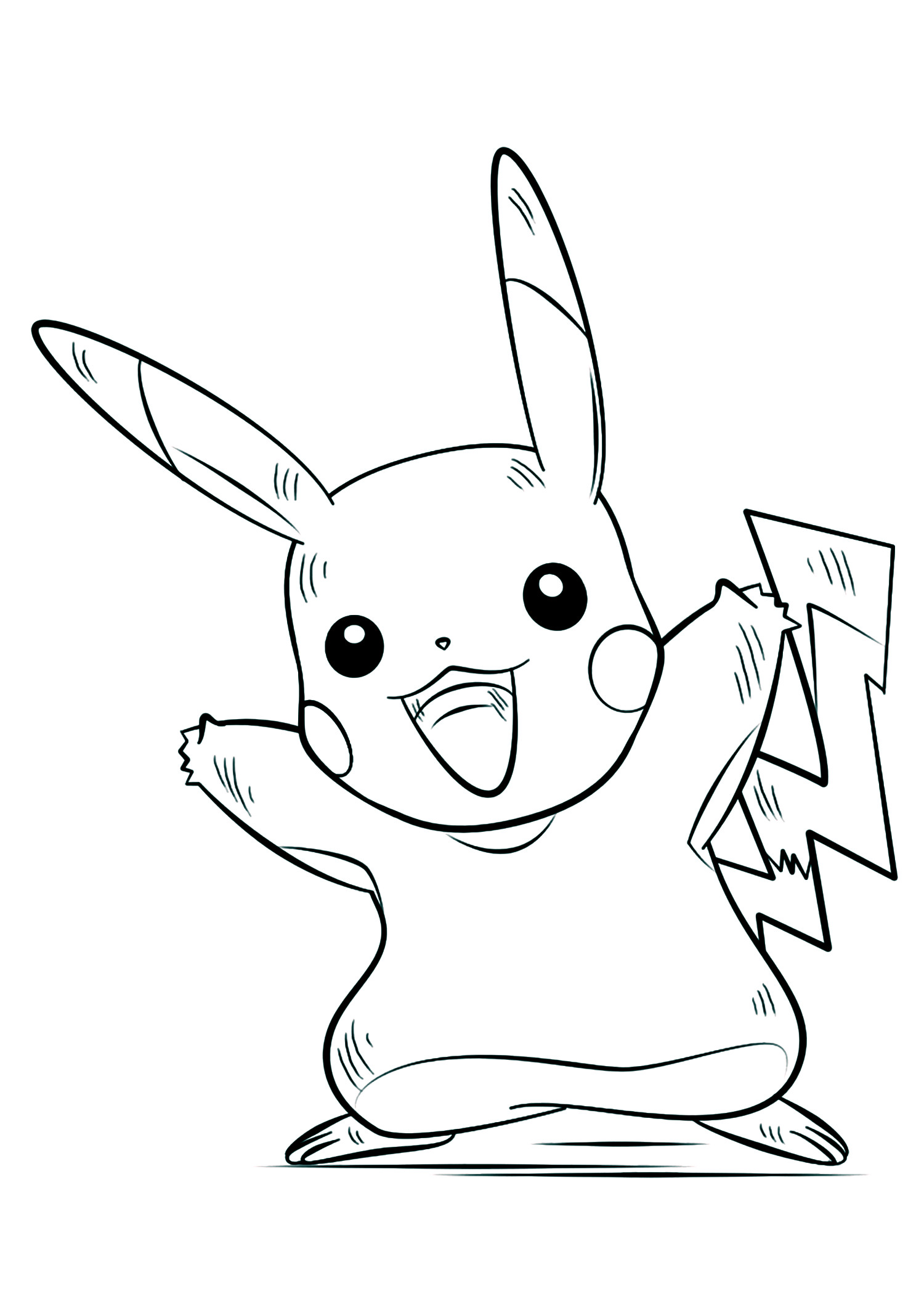 Coloring Pages For Kids Pikachu
 Pikachu No 25 Pokemon Generation I All Pokemon