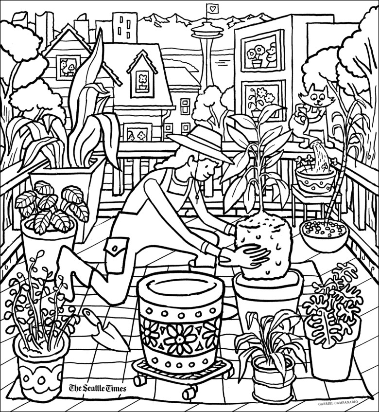 Coloring Picture For Kids
 Hey kids and color our Seattle themed coloring