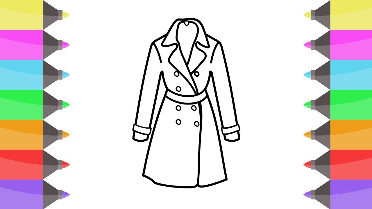 Coloring Picture For Kids
 Colours For Kids Coats Dress Coloring Pages l How To Color