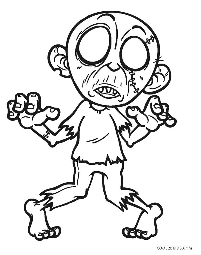 Coloring Picture For Kids
 Free Printable Zombie Coloring Pages For Kids