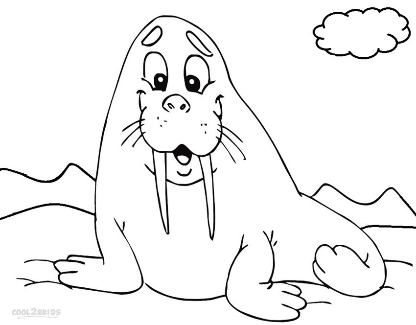 Coloring Picture For Kids
 Printable Walrus Coloring Pages For Kids