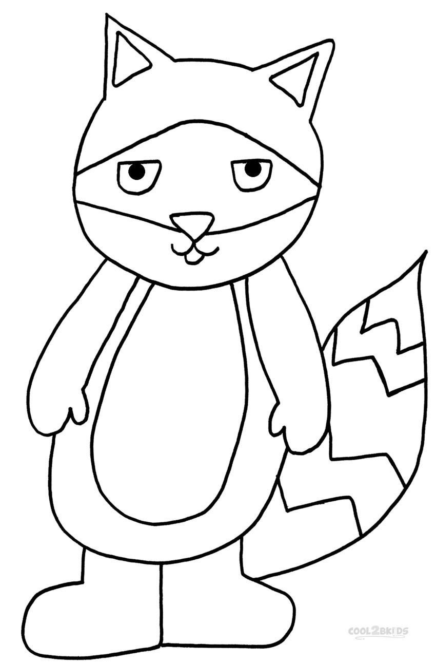 Coloring Printables For Kids
 Printable Raccoon Coloring Pages For Kids