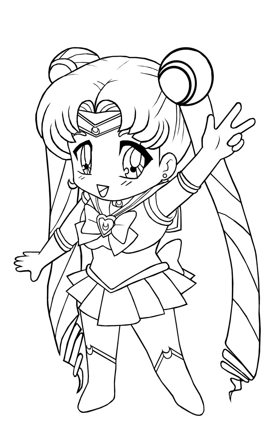Coloring Sheets For Girls
 Anime Cat Girl Coloring Pages Coloring Home