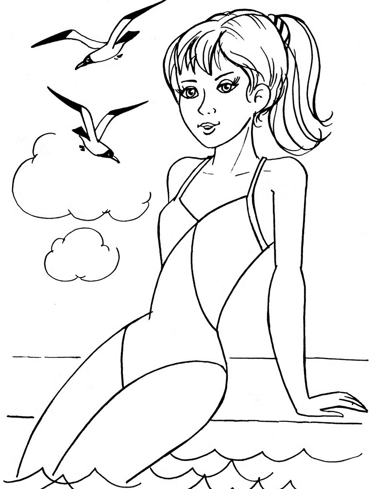 Coloring Sheets For Girls
 Coloring Pages Fashionable Girls free printable coloring