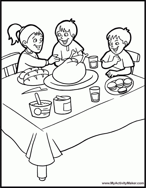 Coloring Table For Kids
 Table Coloring Pages Coloring Home