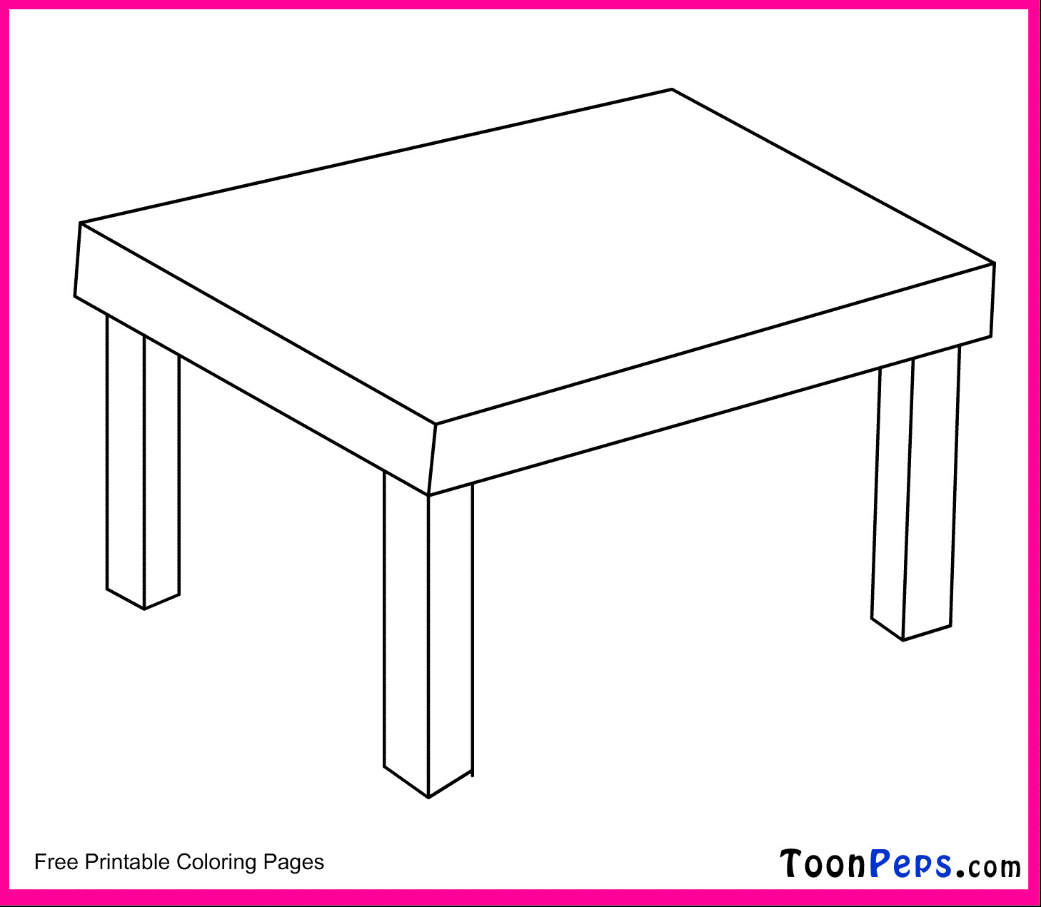 Coloring Table For Kids
 Table Coloring Page Coloring Home
