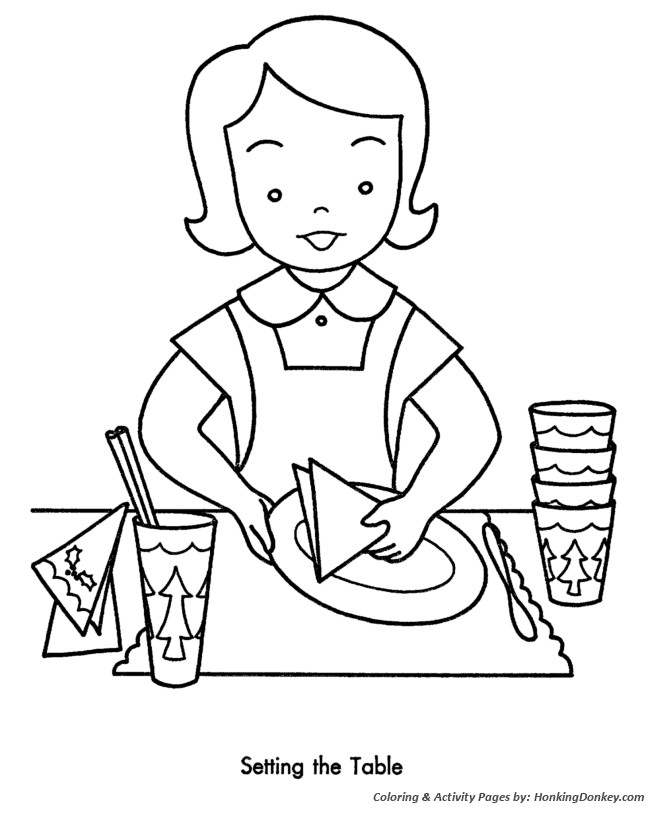 Coloring Table For Kids
 Table Coloring Page Coloring Home