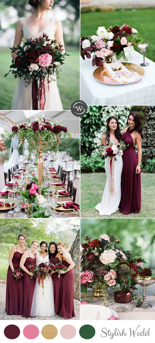 Colors For Wedding
 Wedding Trends 10 Fantastic Burgundy Color bos for