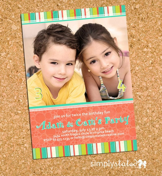 Combined Birthday Party Invitations
 bined Birthday Party Invitation Joint Party Invite