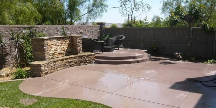 Concrete Backyard Ideas
 Concrete Patio Design Ideas and Cost Landscaping Network