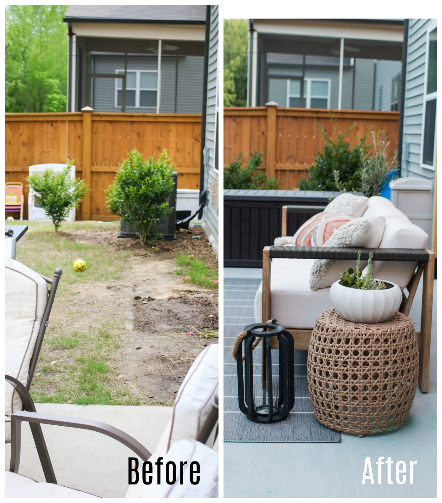 Concrete Backyard Makeover
 A Builder Basic Concrete Slab Turned Pretty Patio Part I