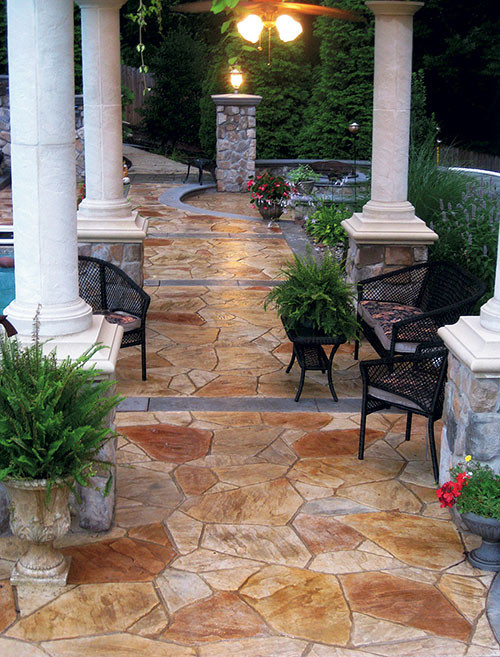 Concrete Backyard Makeover
 Stamped Concrete Backyard Makeover in Stafford Virginia