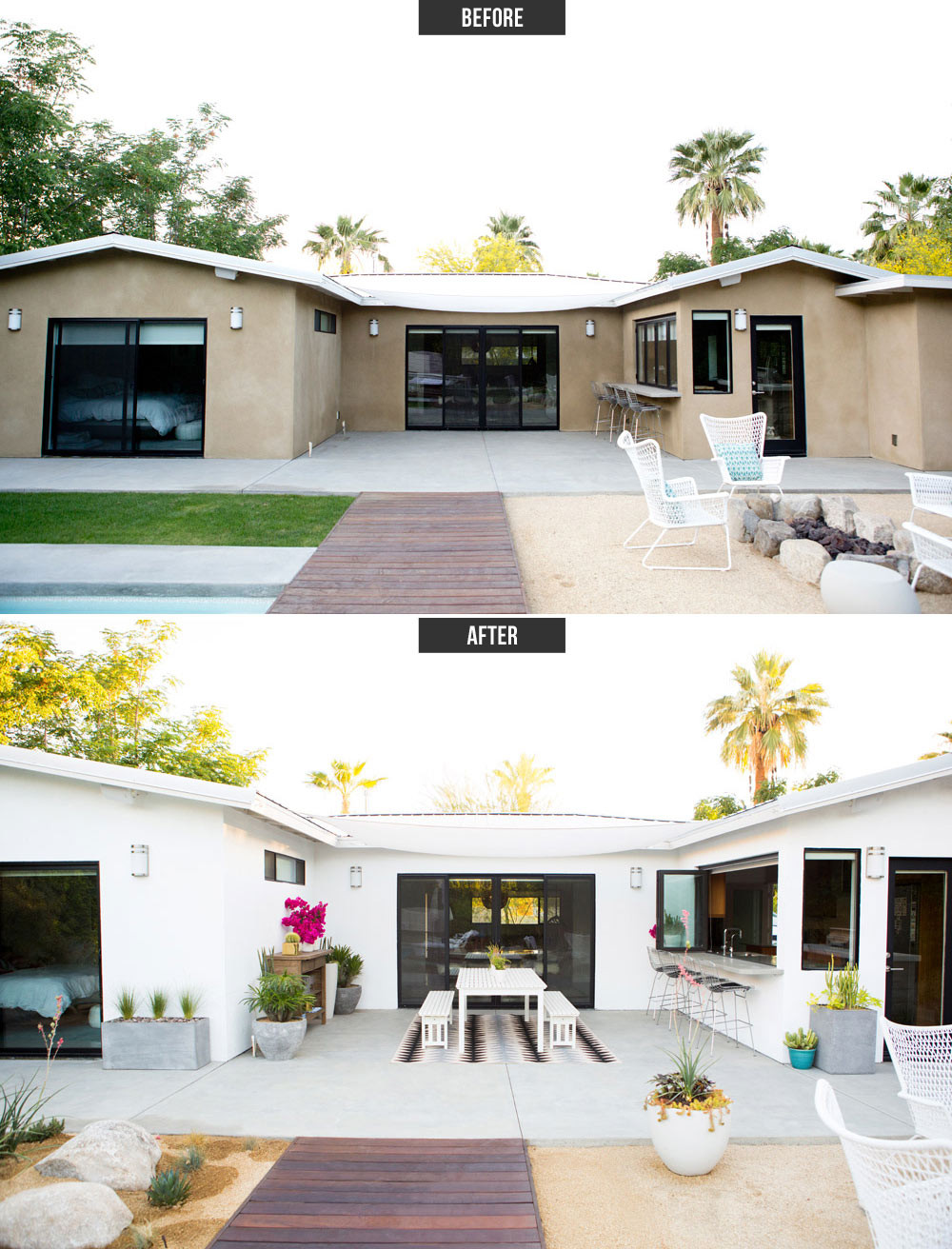 Concrete Backyard Makeover
 our modern patio makeover with west elm – A House in the Hills