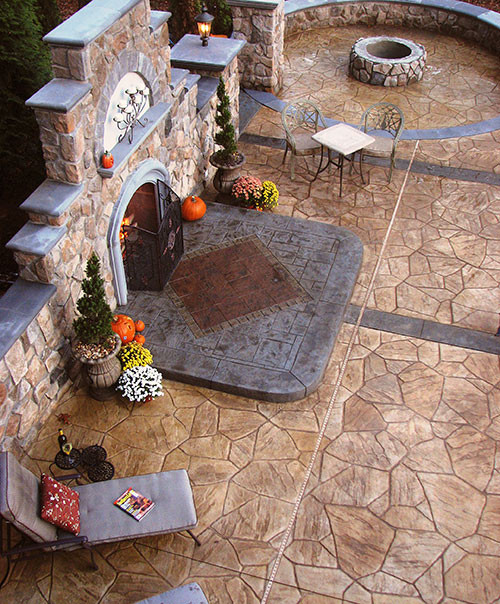 Concrete Backyard Makeover
 Stamped Concrete Backyard Makeover in Stafford Virginia