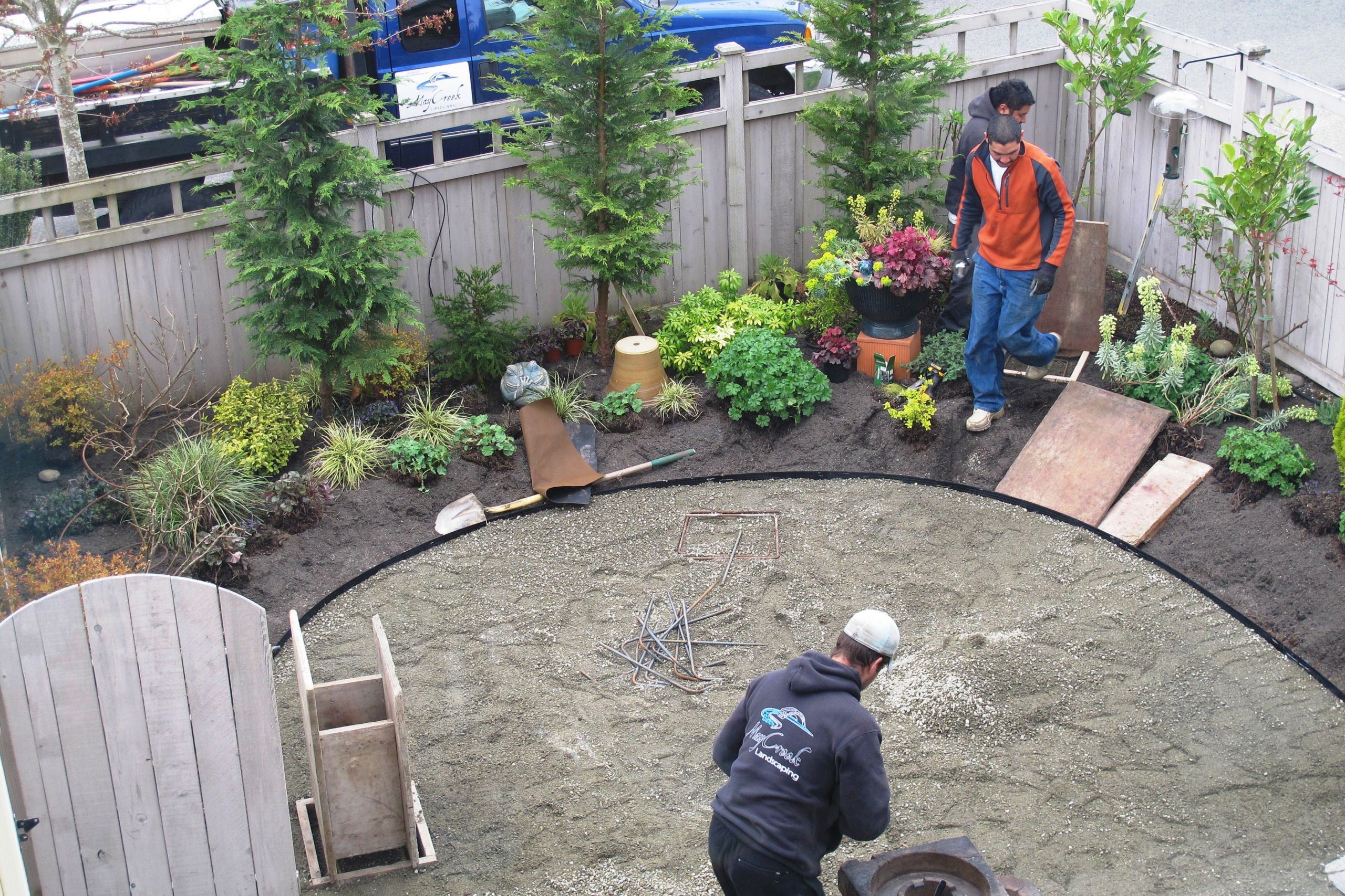 Concrete Backyard Makeover
 Garden Designers Roundtable Designers Home Landscapes